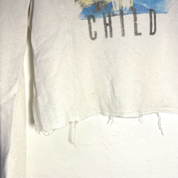 White Billabong Distressed Long Sleeve - Picture 3 of 4
